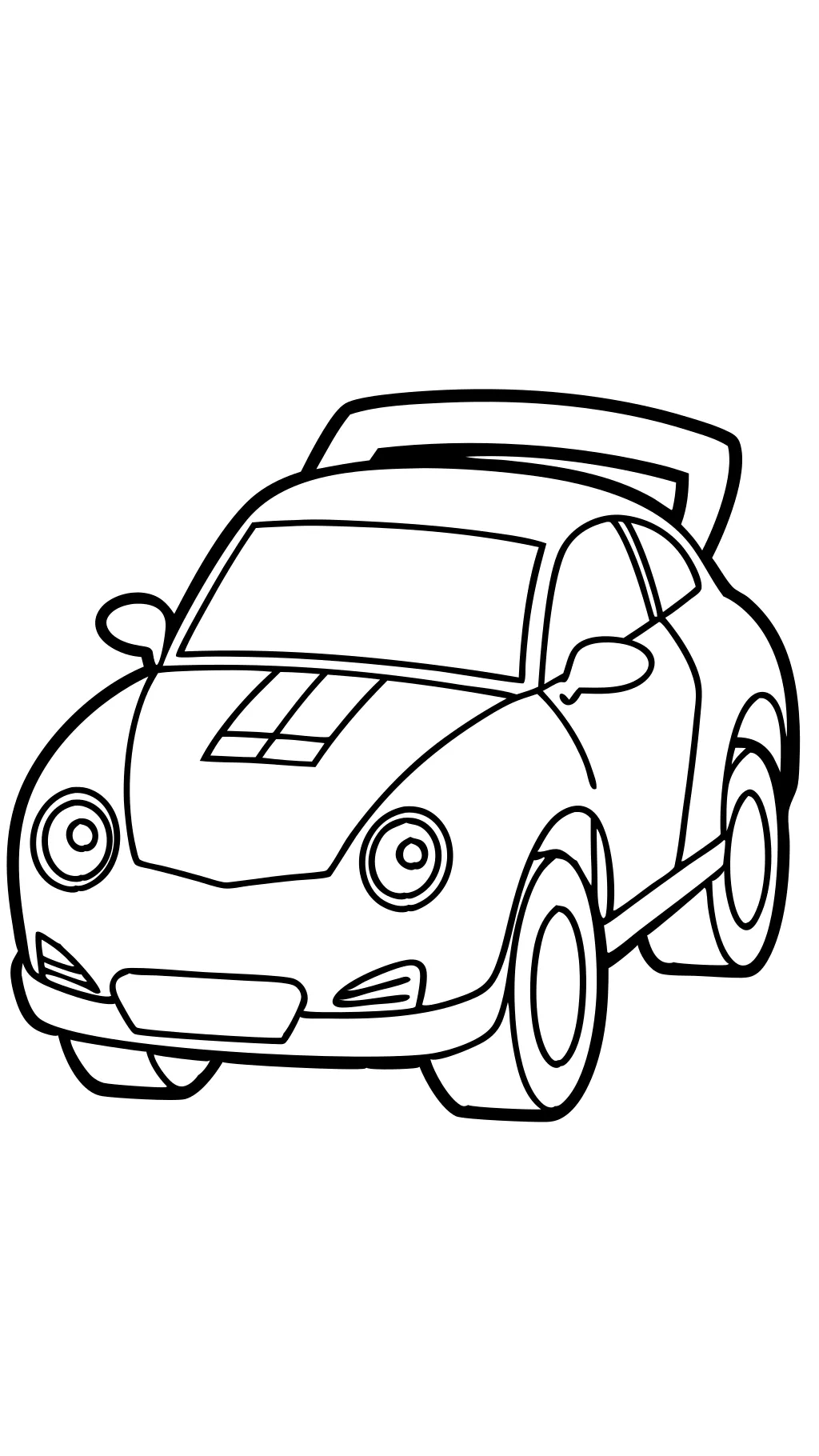 easy car coloring pages